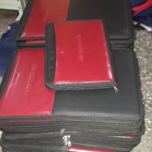 Red and black seminar bags